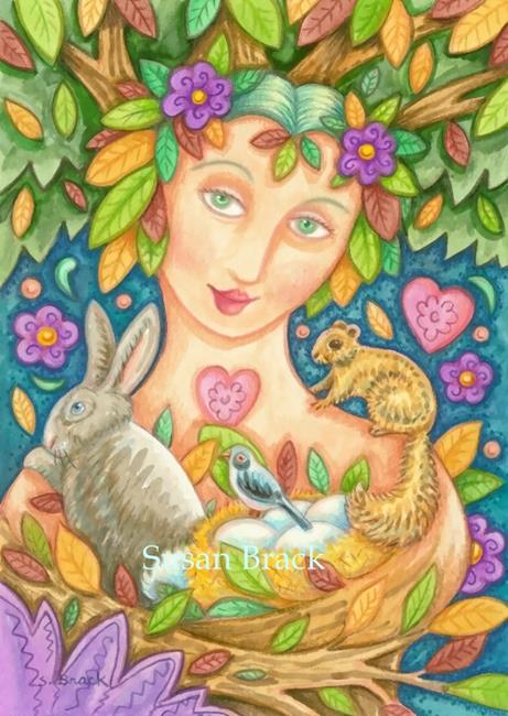 MOTHER NATURE - by Susan Brack from Cartoon Illustrative Work Art Gallery