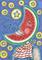 Art: WATERMELON MAN IN THE MOON by Artist Susan Brack