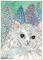 Art: PERSIAN kITTY AND MUSCARI by Artist Theodora Demetriades 