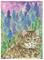 Art: MAINE COON KITTY AND MUSCARI by Artist Theodora Demetriades 