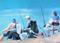 Art: Fishing Lincoln City Oregon by Artist Deborah Sprague