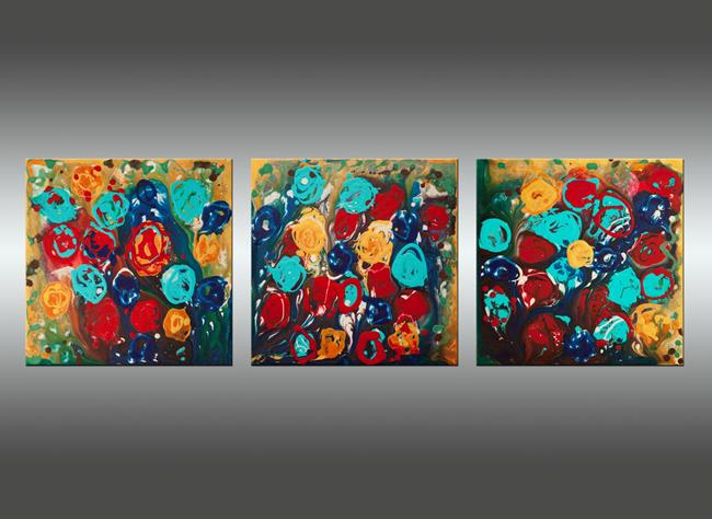 Art: Abstract Flowers 3 by Artist Hilary Winfield