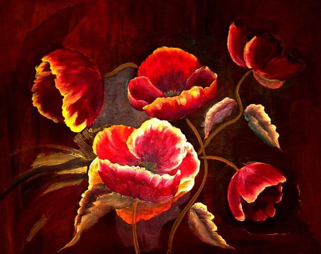Art: Giant Poppies - SOLD by Artist Diane Millsap