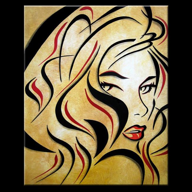 Art: abstract 445 2430 GW Original Abstract Art Say It by Artist Thomas C. Fedro