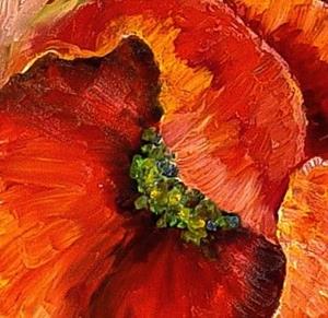 Detail Image for art Accent on Poppies-SOLD