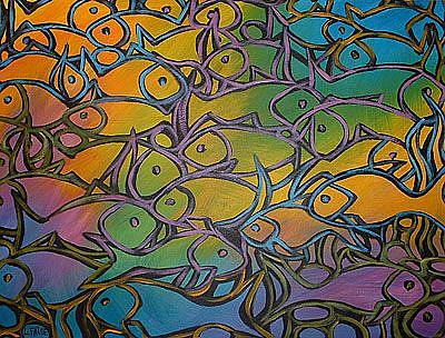 Art: Rainbow Trout by Artist Lindi Levison