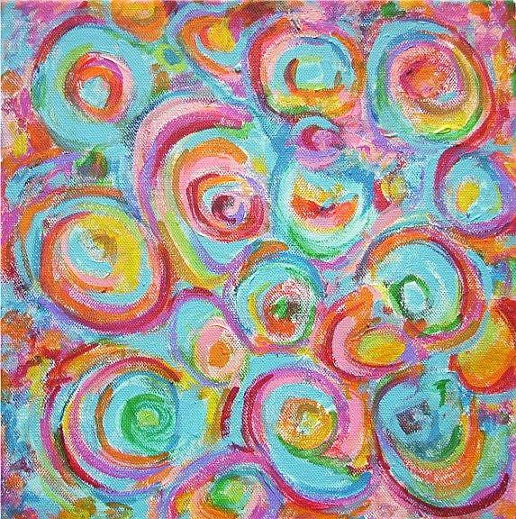 Art: Circles in Pink by Artist Ulrike 'Ricky' Martin