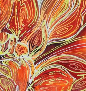 Detail Image for art DAHLIA FLORAL BATIK ABSTRACT Detail Image for art DAHLIA FLORAL BATIK ABSTRACT