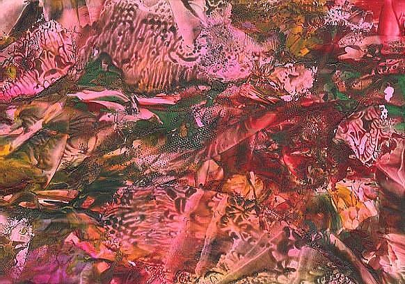 Art: ENCAUSTIC ABSTRACT # 105 by Artist Ulrike 'Ricky' Martin