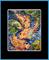 Art: 3 KOI & A FROG ABSTRACT by Artist Marcia Baldwin