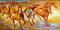 Art: GOLDEN RUN EQUINE ABSTRACT by Artist Marcia Baldwin