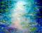 Art: BLUE WATERS LILY POND by Artist Marcia Baldwin