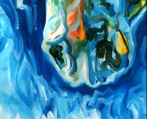 Detail Image for art ABSTRACT HORSE in BLUE