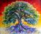 Art: Red Sky Tree ~ Tree of Life Series by Artist Marcia Baldwin