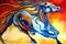 Art: STORMY an EQUINE ABSTRACT SOUTHWEST by Artist Marcia Baldwin