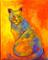 Art: Colorful Cat by Artist Ulrike 'Ricky' Martin