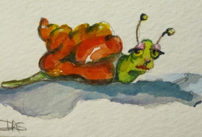 Art: Sad Snail by Artist Delilah Smith