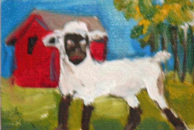 Art: Lamb Aceo by Artist Delilah Smith