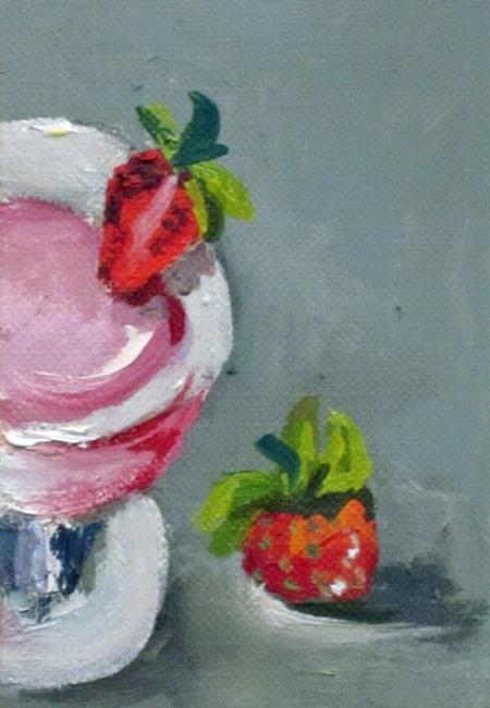 Art: Strawberry Daiquiri Aceo by Artist Delilah Smith
