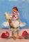Art: Valentine Chick Aceo by Artist Delilah Smith