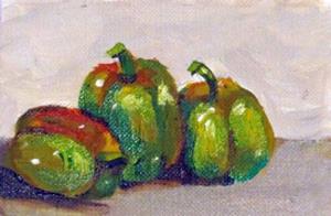 Detail Image for art Green Peppers Aceos