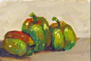 Detail Image for art Green Peppers Aceos