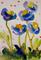 Art: Blue Flowers Aceo by Artist Delilah Smith