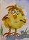 Art: Little Chick Aceo by Artist Delilah Smith