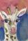 Art: Giraffe Aceo by Artist Delilah Smith