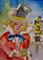 Art: Mad Hatter and the Door Mouse Aceo by Artist Delilah Smith