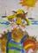 Art: Beach Cat Aceo by Artist Delilah Smith
