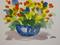 Art: Pot of Flowers Aceo by Artist Delilah Smith