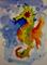 Art: Seahorse aceo by Artist Delilah Smith