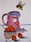 Art: Cream and Cherries with bee Aceo by Artist Delilah Smith