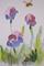 Art: Pink Flowers and Bee Aceo by Artist Delilah Smith