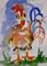 Art: Old Rooster Aceo by Artist Delilah Smith