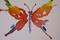 Art: Red Butterfly Aceo by Artist Delilah Smith