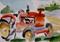 Art: Tractor Aceo by Artist Delilah Smith