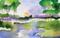 Art: Rising Sun Landscape by Artist Delilah Smith