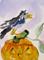 Art: Pumpkin and Crow by Artist Delilah Smith