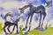 Art: Two Horses by Artist Delilah Smith