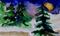 Art: Winter Landscape Aceo by Artist Delilah Smith