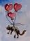 Art: Black Cat Love by Artist Delilah Smith