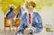 Art: Blue Suit- SOLD by Artist Delilah Smith