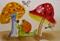 Art: Snail and Mushrooms by Artist Delilah Smith