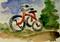 Art: Tricycle Aceo by Artist Delilah Smith