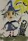 Art: Witch and Black Cat Aceo by Artist Delilah Smith