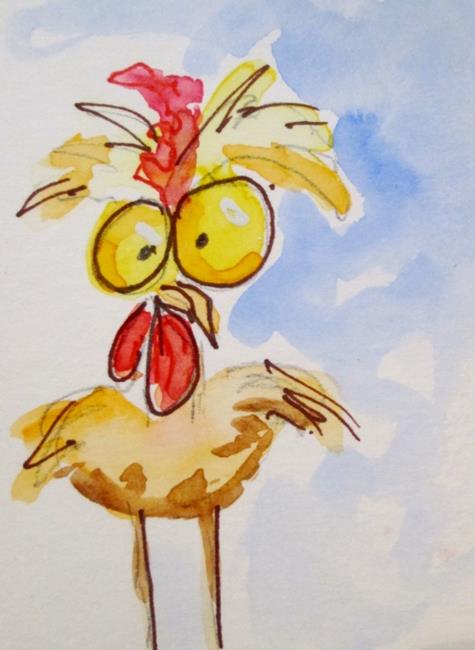 Art: Big Eyed Rooster by Artist Delilah Smith