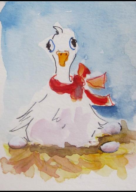 Art: Six Geese a Laying by Artist Delilah Smith