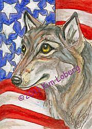 Art: Spirit of America #3 - Wolf by Artist Kim Loberg